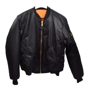 USAF Men's Black Intermediate Large Flyer's Large MIL-J0792 Jacket EUC (HU)
